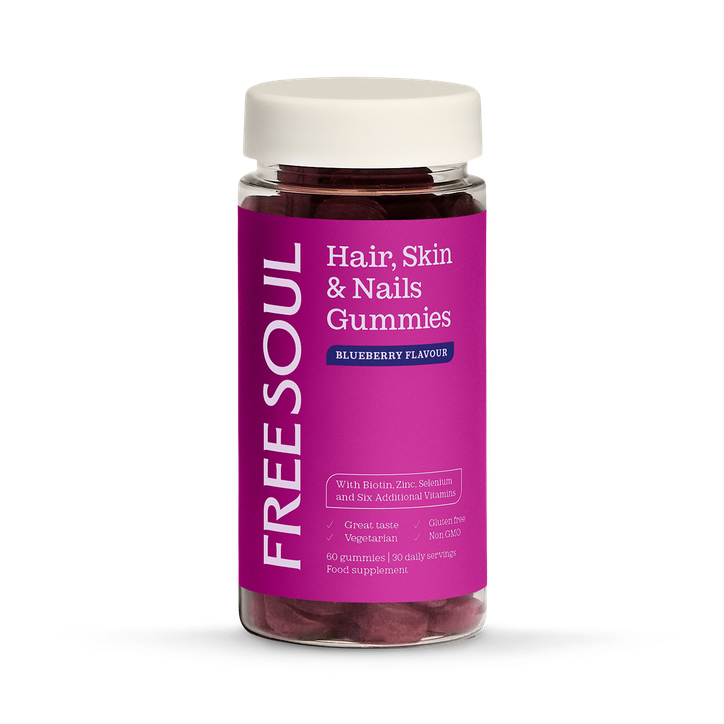 Free Soul Hair, Skin and Nails Gummies Blueberry 60 Gummies